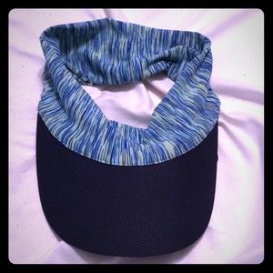 Blue and Green stripe headband style visor